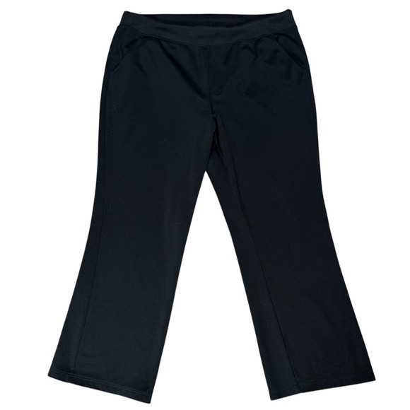 Ralph Lauren Pants - Ralph Lauren‎ Lauren Active Black Athletic Lounge Sweat Pants Plus 1X Cropped